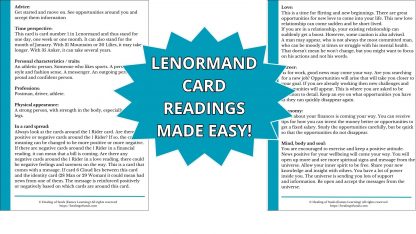 Lenormand card meanings e-book PDF - Image 2