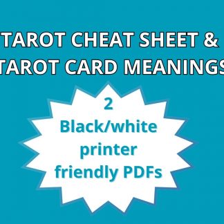 Tarot cheat sheet | Tarot card meanings | 2 PDFs | Black/White printer friendly